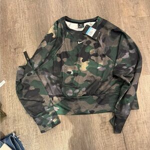 Nike Dri-FIT Green and Gray Camouflage Top